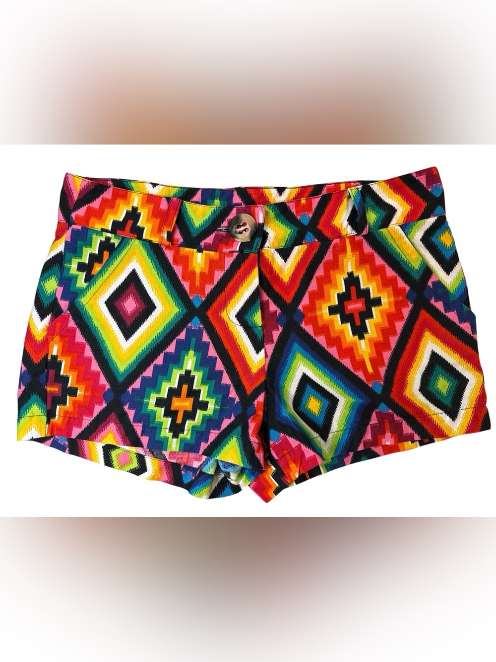 Cousin Carl Vintage Geo-Print Women's Shorts - Multicolor